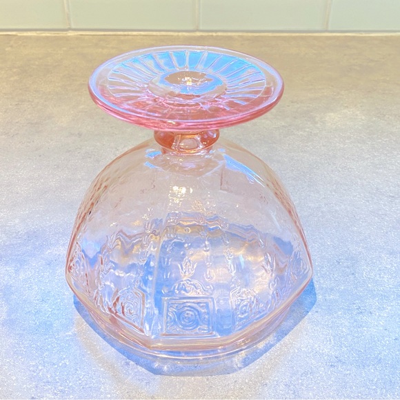 Vintage Anchor Hocking Mayfair Pink Depression Glass Candy Dish no Lid - Picture 5 of 8